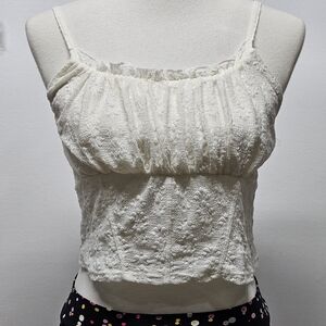 No Boundaries Lace Crop Corset Tank Top Womens Medium Babydoll Dainty Romantic